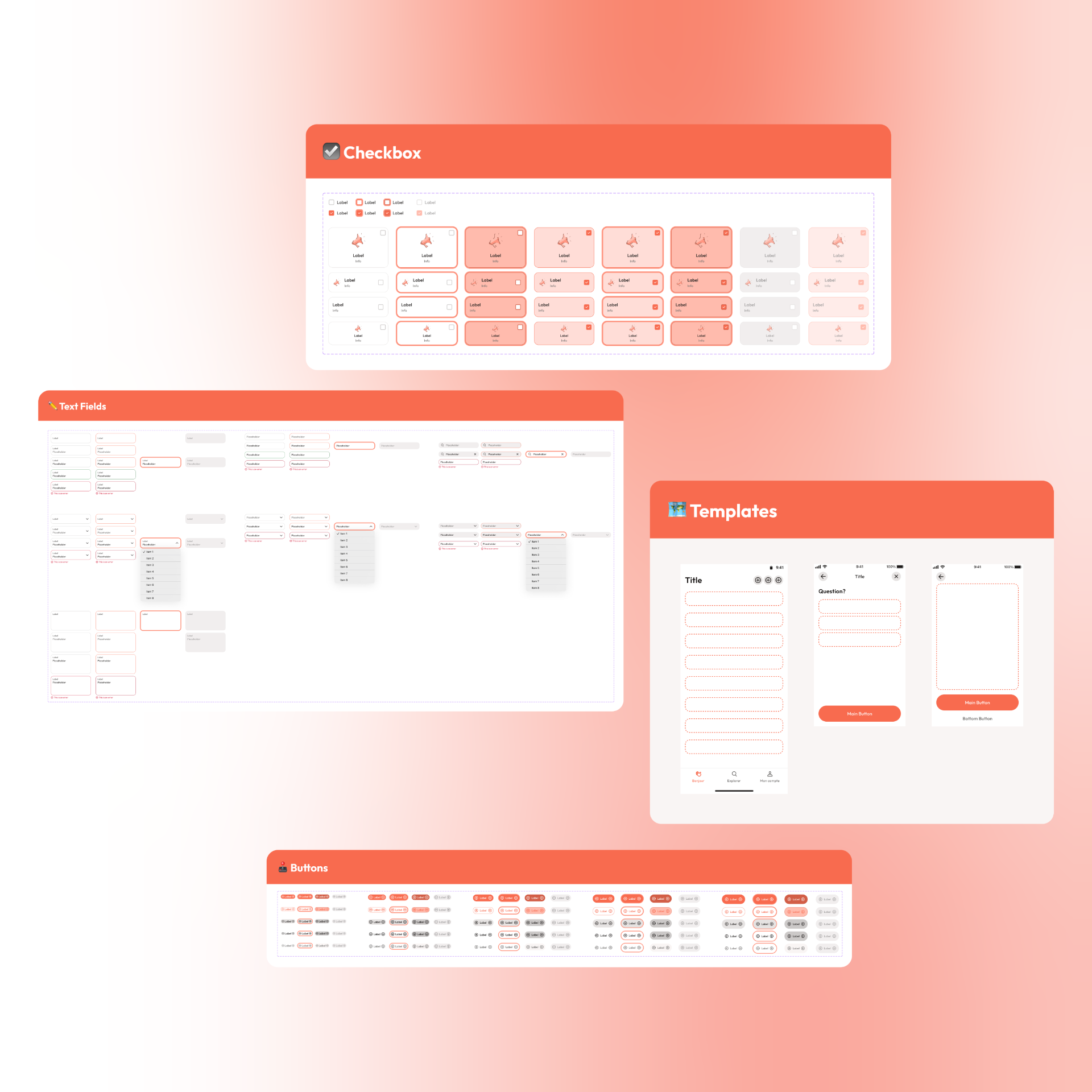 Overview of the Heloa design system — consistent UI components across the app