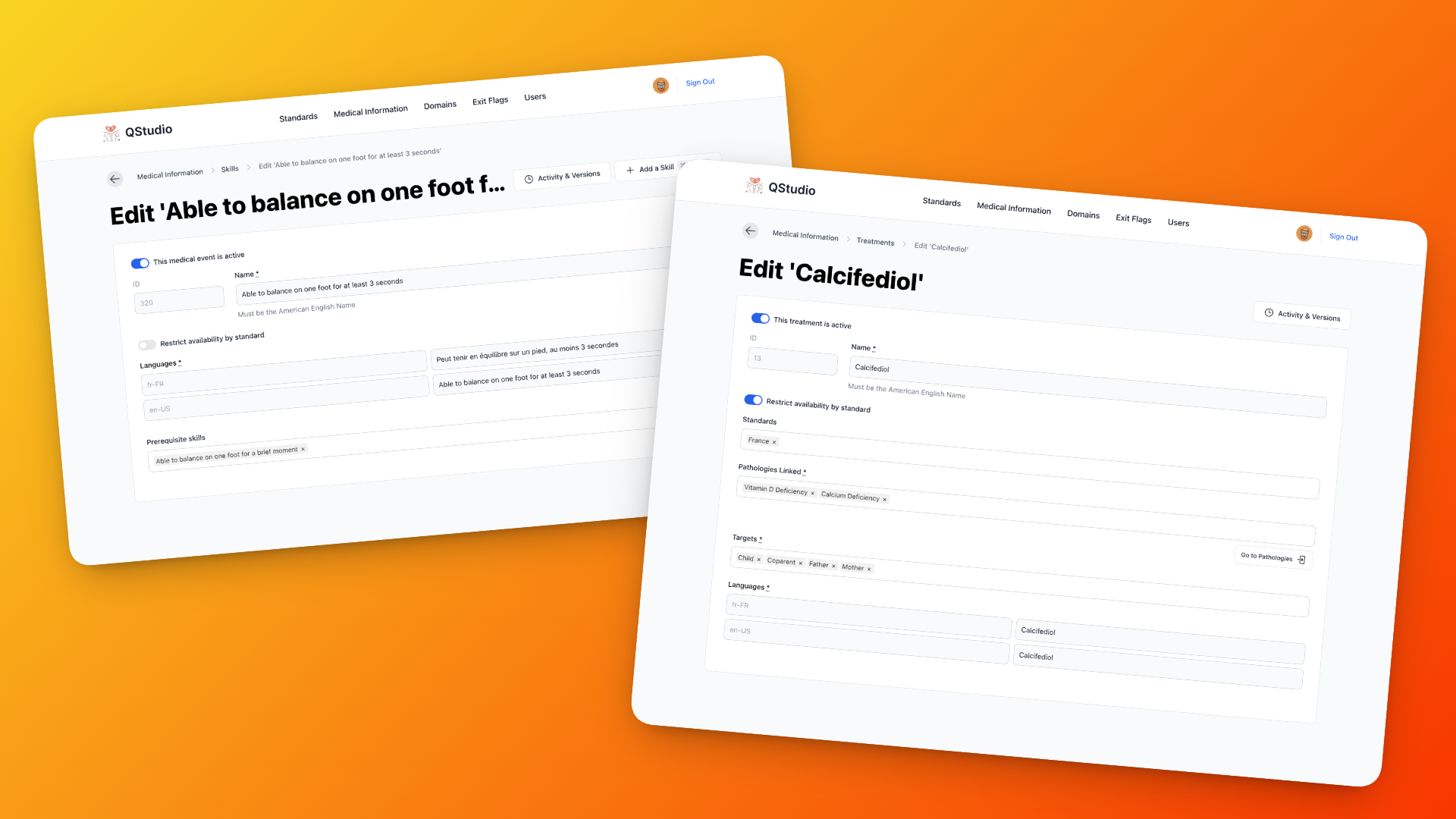 Overview of the QStudio platform — questionnaire management, flow builder, and medical database